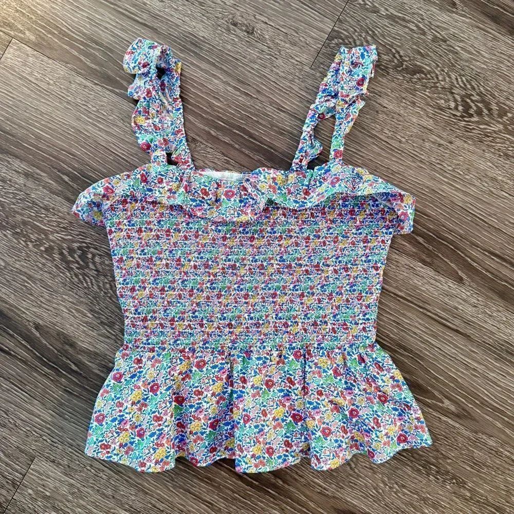 J. Crew Liberty Richmond Smocked Tank